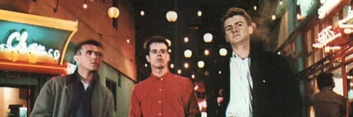 Crowded House durante a era de “Don’t Dream It’s Over”, clássico do pop-rock dos anos 80