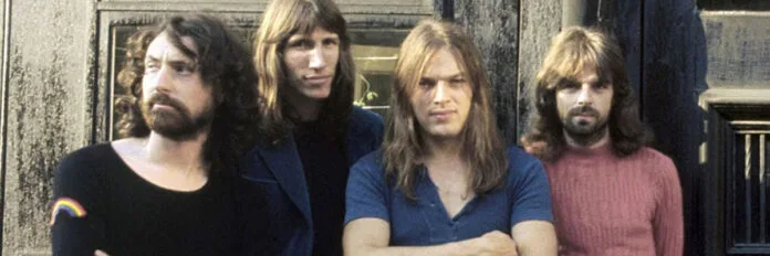 Pink Floyd durante o período de “Wish You Were Here”, música inspirada na ausência de Syd Barrett